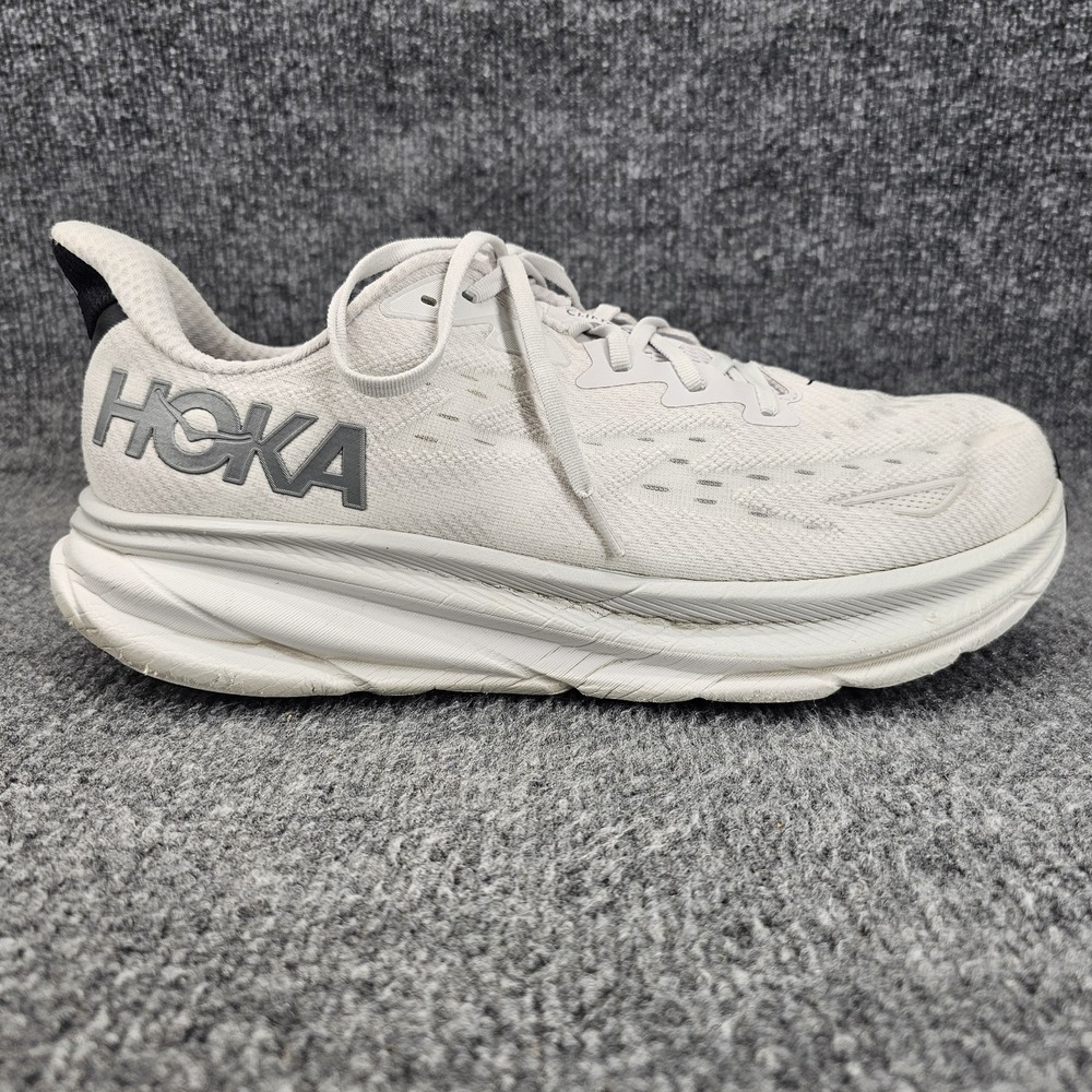 Hoka One One Clifton 9 Mens Size 13 2E Nimbus Cloud Steel Wool Running Shoes